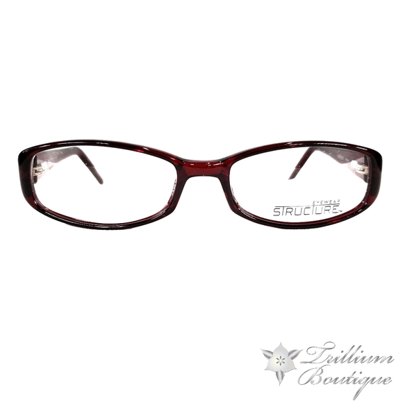 Structure 93 Women's Burgundy Glasses Frames - Picture 3 of 7